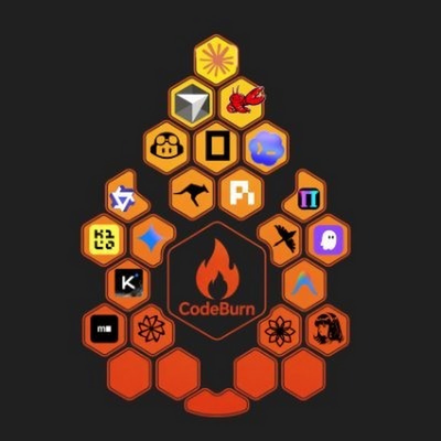 CodeBurn logo - visibility & tracking tool